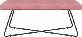 vidaXL παγκάκι Μονόχρωμο Ροζ 110 x 40 x 45 cm Βελούδο