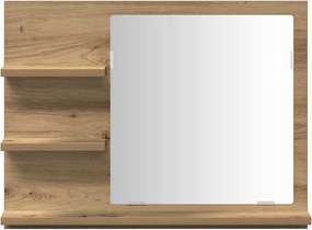vidaXL Ντουλάπι καθρέφτη μπάνιου Βελανιδιά τεχνίτη 60x10,5x45 cm
