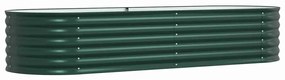 vidaXL Υπερυψωμένη Ζαρντινιέρα Πράσινο 240 x 80 x 44 cm Ατσάλι