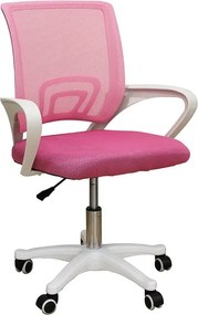 A1850 S Λευκο/Ροζ Mesh Πολυθρονα Γραφειου