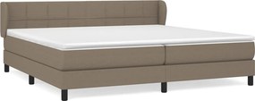 vidaXL Κρεβάτι Boxspring με Στρώμα Taupe 200x200 εκ. Υφασμάτινο
