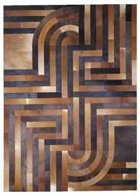 GEO ΧΑΛΙ ΔΕΡΜΑ ΜΑΛΛΙΝΟ ΚΑΦΕ ΜΠΕΖ 170x240cm - 024848 - 024848