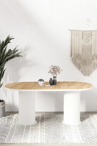 Stewehome Σετ Τραπεζαρίας με 6 Καρέκλες Δρυς 80x160 cm