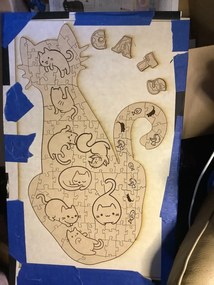 Intra απο ξύλο plywood 3mm-4mm πάχος - Παζλ Cute Cats Δίασταση 30x30 cm Intraeaxys-e1gk658o