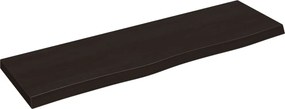 vidaXL Ράφι Τοίχου Σκούρο Καφέ 100x30x(2-4) εκ. Επεξ. Μασίφ Ξύλο Δρυός