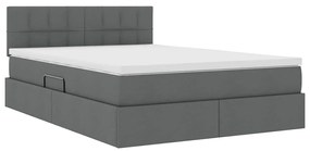 vidaXL Κρεβάτι με αποθηκευτικό χώρο και στρώμα με στρώμα 140 x 200 cm