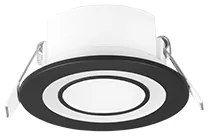 Core Στρογγυλό Πλαστικό Χωνευτό Σποτ με Ενσωματωμένο LED και Θερμό Λευκό Φως σε Μαύρο χρώμα 8.2x8.2cm Trio Lighting 652510132