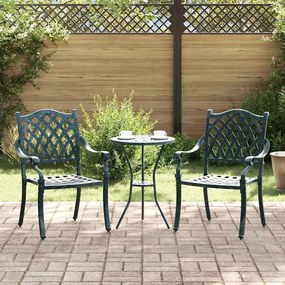 vidaXL Καρέκλα Κήπου 2 pcs Πράσινο 55 x 56.5 x 91εκ Αλουμίνιο