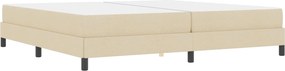 vidaXL Κρεβάτι με ελατήρια με στρώμα Κρεμ 200 x 200 cm ύφασμα