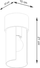 Φωτιστικό οροφής FLASH λευκό ατσάλι/1xmax 15W LED
