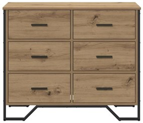 vidaXL Κουτί με συρτάρια με συρτάρι artisan δρυς 91 x 35.5 x 74.5 εκ.