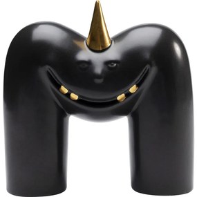 Διακοσμητικό Επιτραπέζιο Funny Teeth Μαύρο/Χρυσό 14x6x14,5 εκ. - Μαύρο