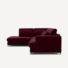 Γωνιακός καναπές αριστερός, βελούδινος, Marsile