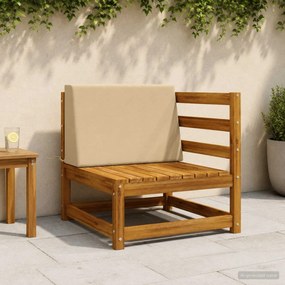 vidaXL Μαξιλάρι πλάτης SOEST 100% Πολυεστέρας Μπεζ 60 x 20 x 40 cm