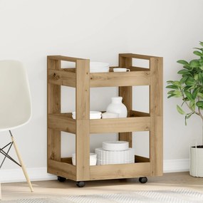 Κουζίνα Τρόλεϊ Artisan Oak 60x45x80 εκ. Μηχανική Ξυλεία
