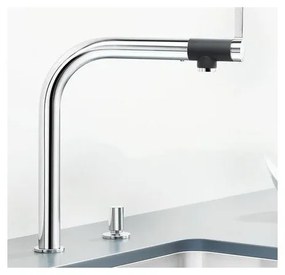 Blanco Vonda Stainless Steel Μπαταρία Κουζίνας με Περιστρεφόμενο Ρουξούνι
