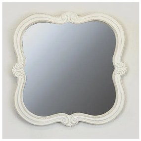 Καθρέφτης Ξύλινος Λευκό 51x51x2.5cm 751-10029 Estheti-751-10029-Λευκό 751-10029
