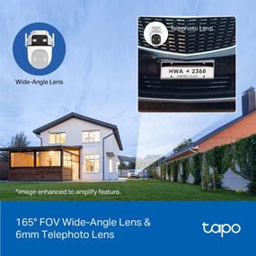 TP-LINK smart κάμερα Tapo C545D, dual lens, 2K/3MP, WiFi, PTZ, IP66, V1.0