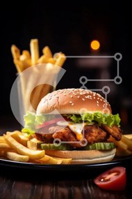 Σετ των 2 Intra Συλλεκτικό Ξύλινο Παζλ Plywood 4mm - Μπιφτέκι κοτόπουλου με πατάτες Σε Ξύλινο Κουτί - Διαστάσεις: 10x10 cm – 25 κομμάτια