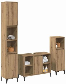 vidaXL Σετ Επίπλων Μπάνιου 3 pcs Artisan Oak Επεξεργασμένο ξύλο