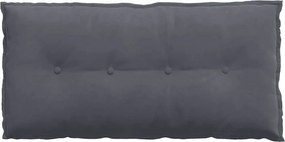 vidaXL Μαξιλάρι Πλάτης Σκούρο Γκρι 100 x 50 x 19 cm