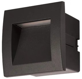 Απλίκα LED Εξωτερικού Χώρου Χωνευτή Eurolamp 145-52500 Black