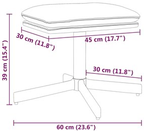 Υποπόδιο Κόκκινο 60x60x36 εκ. από Συνθετικό Δέρμα - Κόκκινο