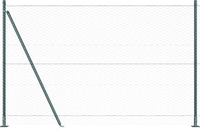 vidaXL Εξάγωνη Περίφραξη Πράσινη 1,4x50 μ. Χάλυβας