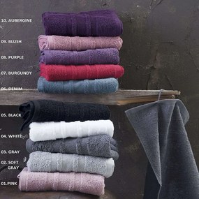 Πετσέτες Πενιέ Laura 06 Σετ 5τεμ. Denim Ρυθμός Towels Set 100% Βαμβάκι