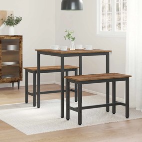 vidaXL Τραπεζαρίες 70 x 70 x 75 cm ΜΕΤΑΛΛΟ