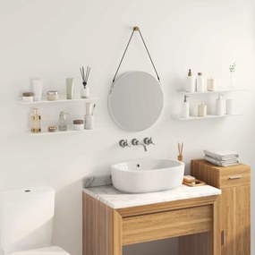 vidaXL Πλωτό ράφι Επιτοίχιο 4 pcs Λευκός 60 x 18 x 2,5 εκ. Ατσάλι