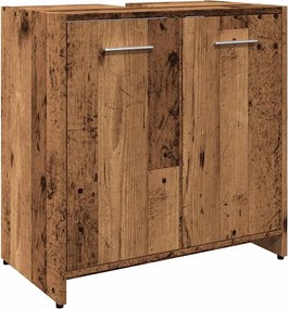 vidaXL Ντουλάπι Νιπτήρα Μπάνιου Παλιό Ξύλο 60x33x60 εκ