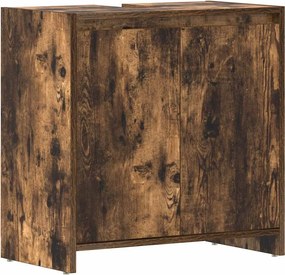 vidaXL Ντουλάπι Μπάνιου Καπνιστή Δρυς 60x33x61 εκ. Επεξεργασμένο Ξύλο