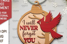 Σετ των 3 Intra απο ξύλο plywood 3mm-4mm πάχος Καρδινάλιος Μνημείο Δέντρο Στολίδι Δίασταση 8x8 cm INTRAFABR-105202467