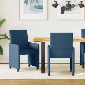 vidaXL Καρέκλα τραπεζαρίας 2 pcs Μπλε 57 x 66 x 94 εκ ύφασμα