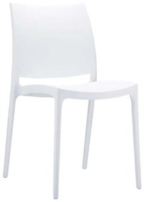 Καρέκλα Στοιβαζόμενη MAYA Λευκό PP 44x50x81cm