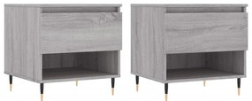 vidaXL Τραπεζάκια Σαλονιού 2 τεμ. Γκρι Sonoma 50x46x50 εκ. Επεξ. Ξύλο