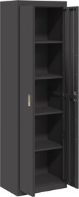 vidaXL Ντουλάπι αποθήκευσης Μαύρο 60 x 40 x 200 εκ Ατσάλι