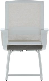 Καρέκλα επισκέπτη Palma pakoworld λευκή- mesh γκρι 46x52x94εκ