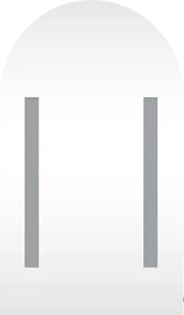 vidaXL Καθρέφτης Μπάνιου με Ντουλάπι &amp; LED Αψίδα Λευκό 42x13x70 εκ.