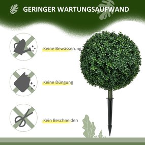 Τεχνητό πυξάρι σε σετ 2, ρεαλιστικό, αδιάβροχο, εύκολο στη φροντίδα, 70 cm