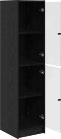 vidaXL Highboard Μαύρη Οξυά 35 x 37 x 142 εκ Επεξεργασμένο ξύλο