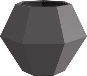 vidaXL Γλάστρα Μαύρο 75 x 75 x 60 εκ Ατσάλι