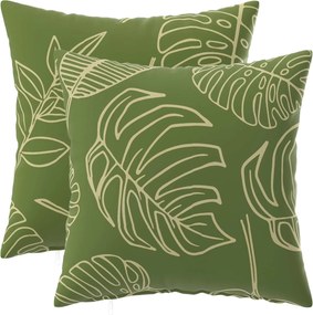 vidaXL Κάλυμμα Μαξιλαριού 2 pcs HEERLEN Σχέδιο Φύλλου 45 x 45 cm