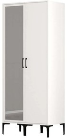 Ντουλάπα Δίφυλλη Kumsal 845HCT5433 80x47,5x201,4cm White Two Door