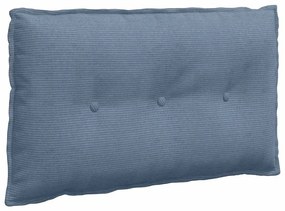 vidaXL Μαξιλάρι Πλάτης Μπλε 80 x 50 cm Υφασμάτινο Κορντουρά