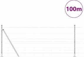 vidaXL Στύλος Περιφράξεων Γαλβανισμένο 100 x 1 μ Ατσάλι