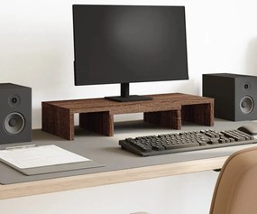 vidaXL Βάση Οθόνης Ρυθμιζ. Καφέ Δρυς 60x24x10,5 εκ. Επεξεργ. Ξύλο