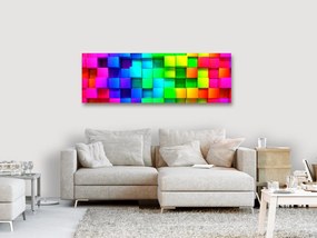 Πίνακας - Colourful Cubes (1 Part) Narrow 135x45