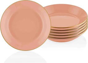 Plate Set (6 Pieces) BSC0017 Salmon